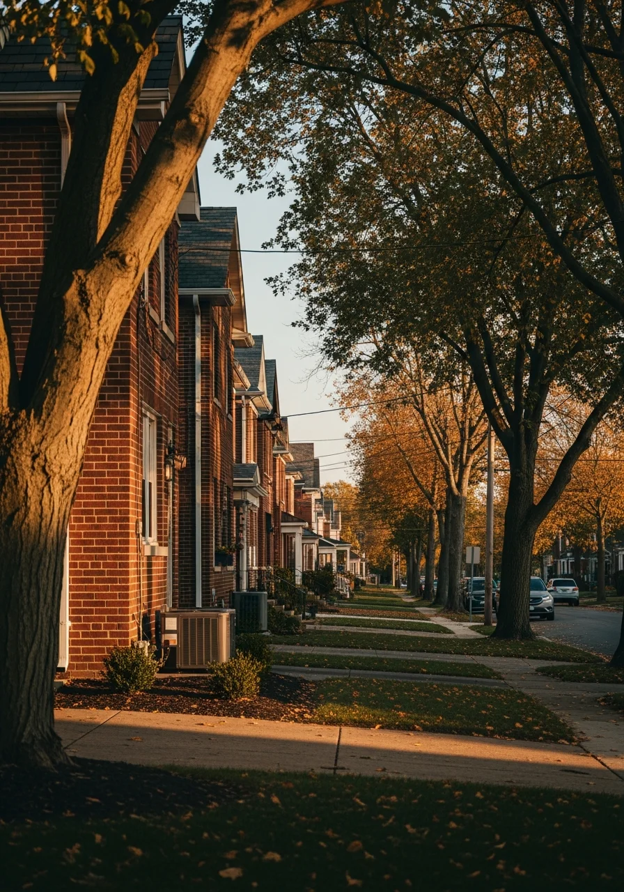 Established Toledo neighborhood street with mature trees, brick homes, and well-maintained properties typical of the city's residential areas.